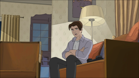 Peter Parker on couch